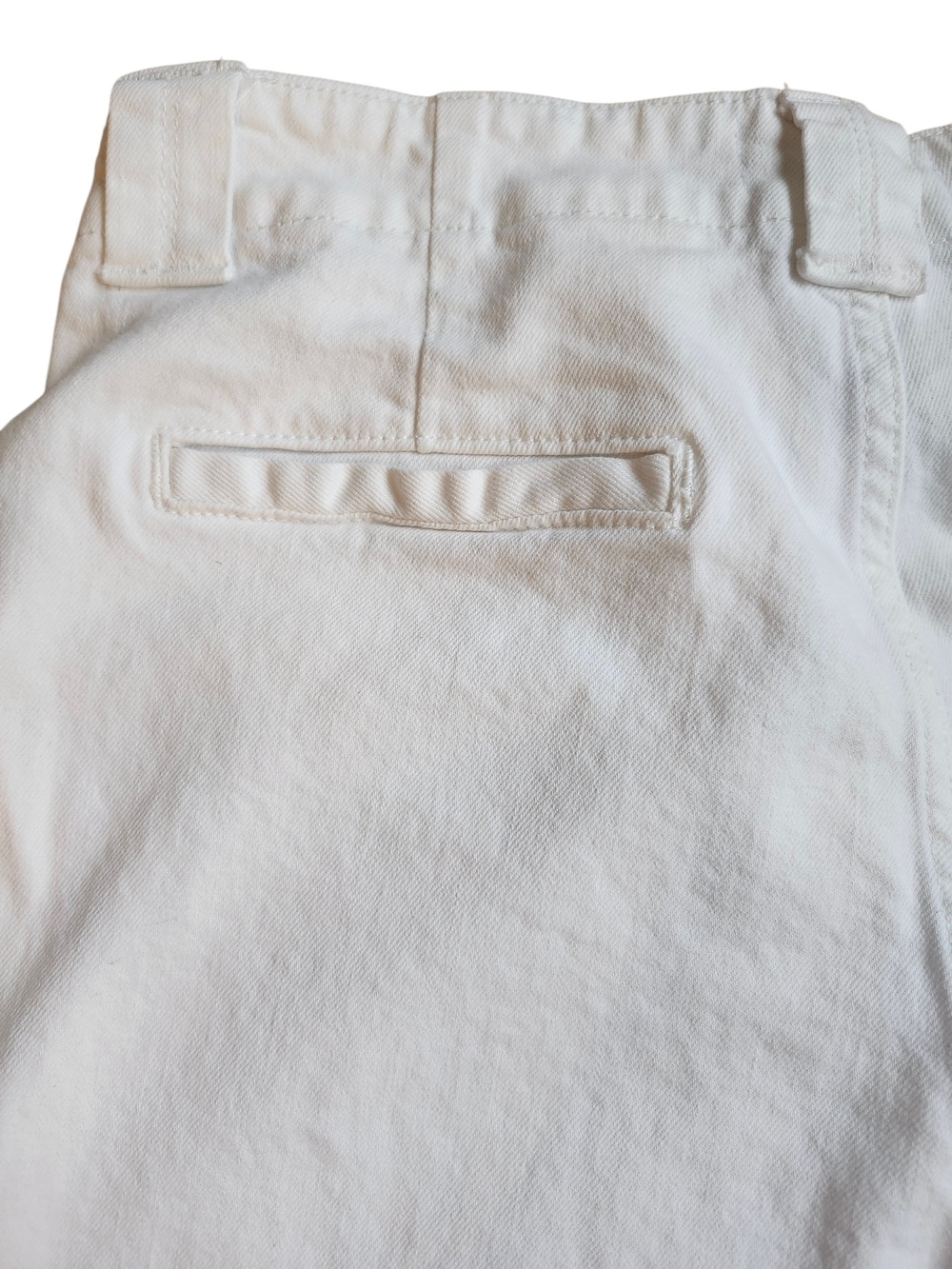 JBD Just Black Denim White Wide Leg Jeans High Rise Patch Pocket Long 32" Inseam - Picture 7 of 13